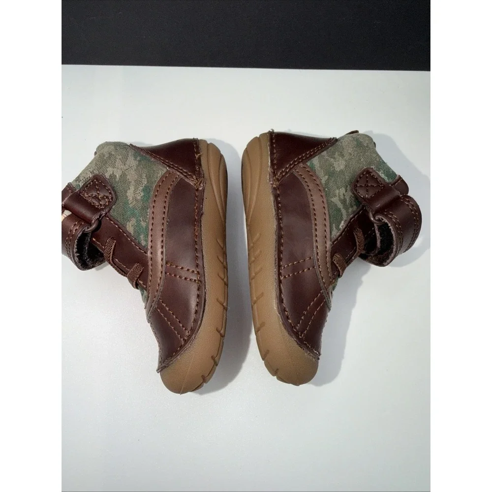 Stride Rite Baby-Boy's Sm Talley First Walker‎ Shoe - Size 5 M Camo Hook/Loop